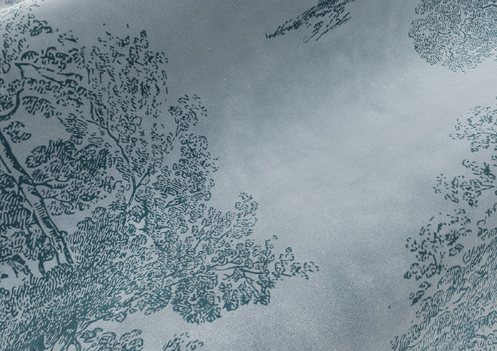 Vintage Tree Velvet, Monochrome - Motorised Roman Blind - Image 4